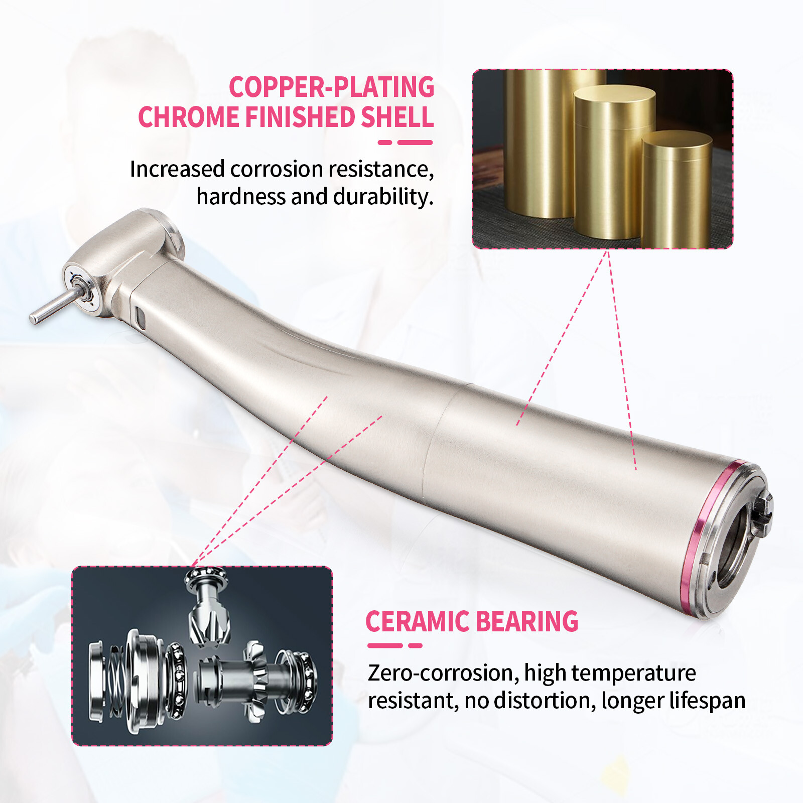 For NSK Style Dental Brushless LED Electric Micro Motor/1:5 Increasing Handpiece