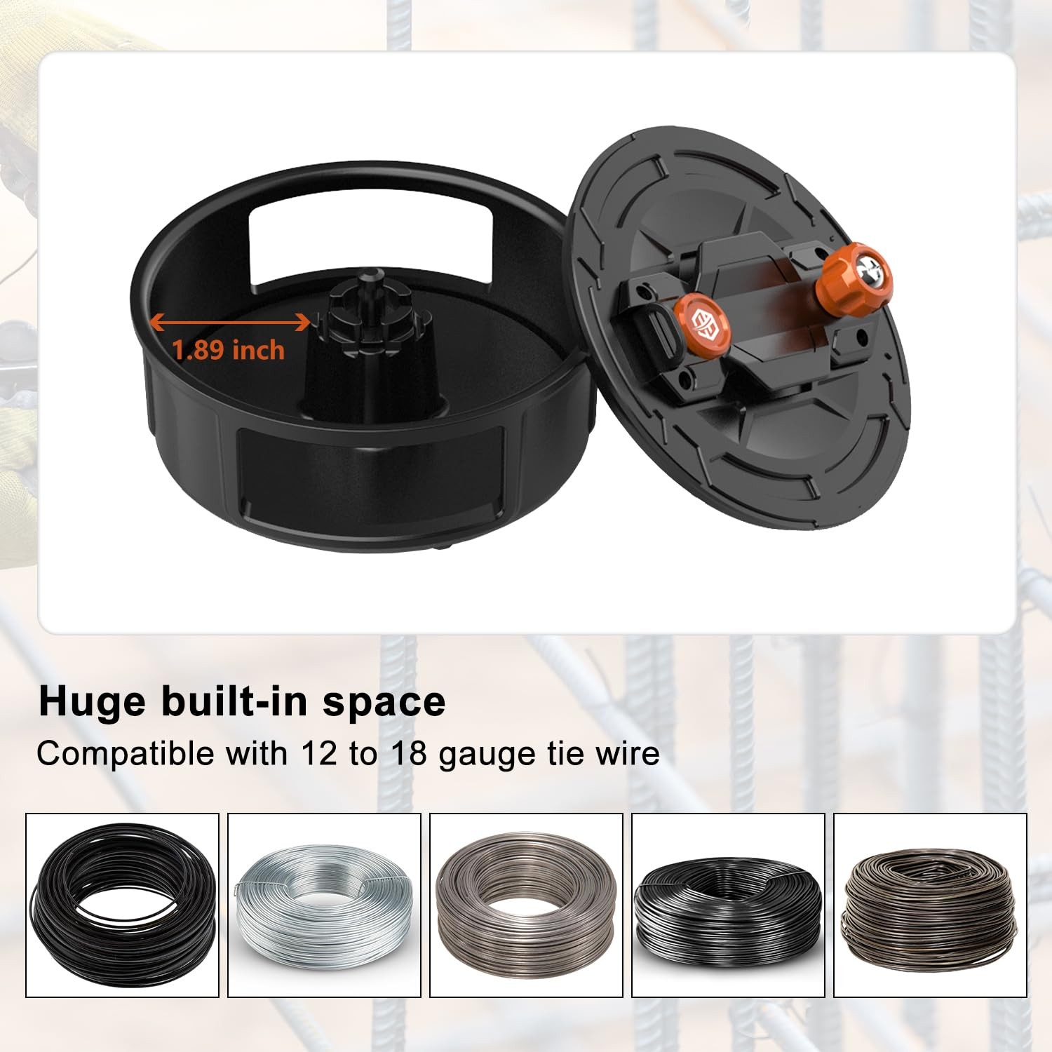 Tie Wire Reel – Lightweight Aluminum, Quick Lock Mechanism, Ambidextrous Rewi…