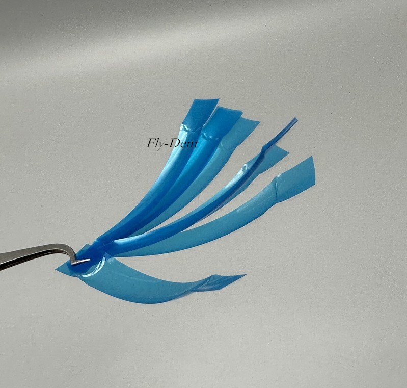 50pcs Dental Contoured Anterior Matrix Polyester Restoration Blue Strip Matrices