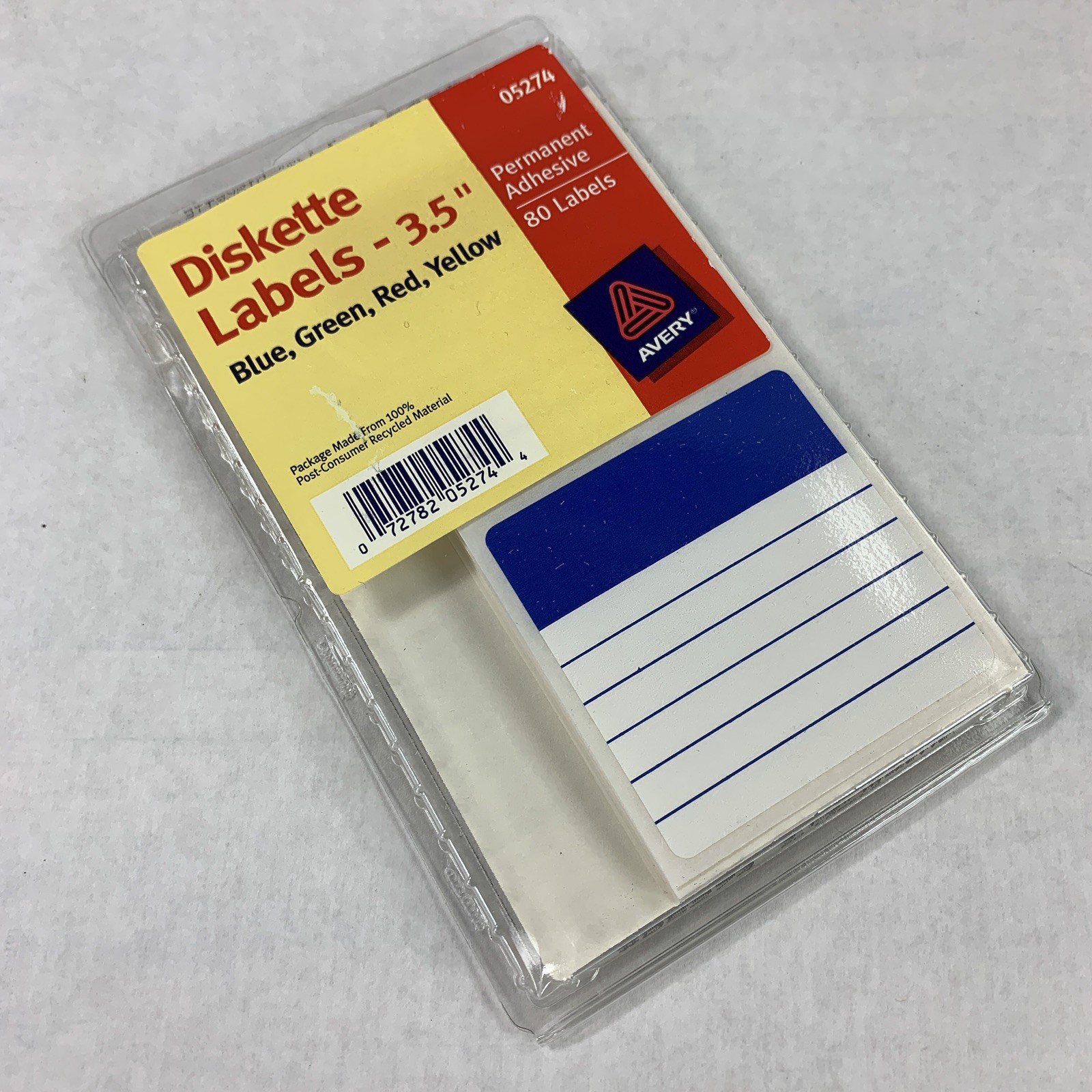 Avery 05274 3.5″ Diskette Labels 80 Label Vintage Multiple Colors New SEALED OEM