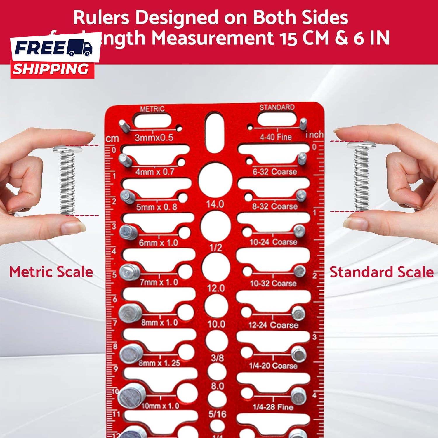 55 Nut and Bolt Thread Checker Thread Checker Standard and Metric Bolt