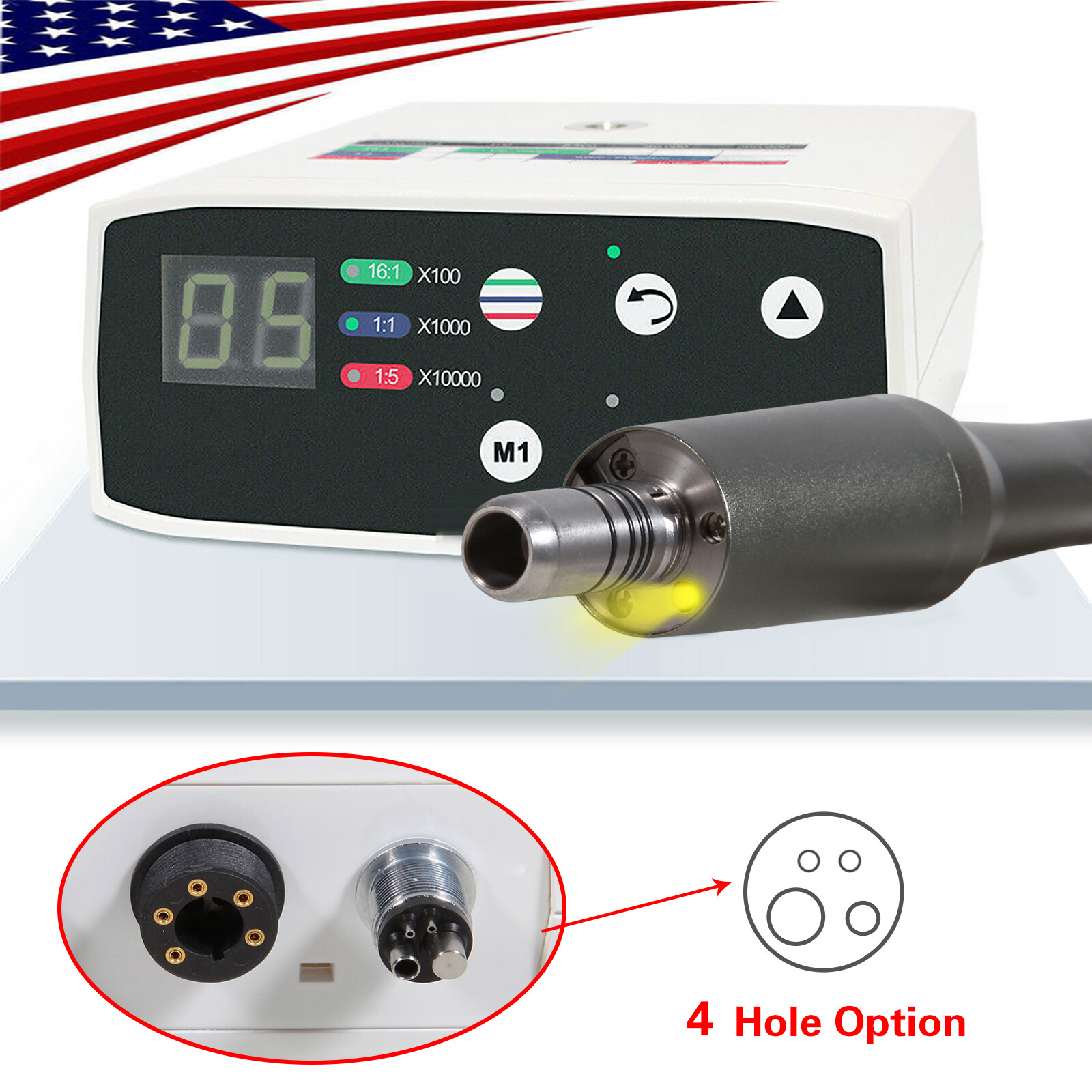 Dental LED Brushless Electric Micro Motor Micromotor +1:5 LED handpiece