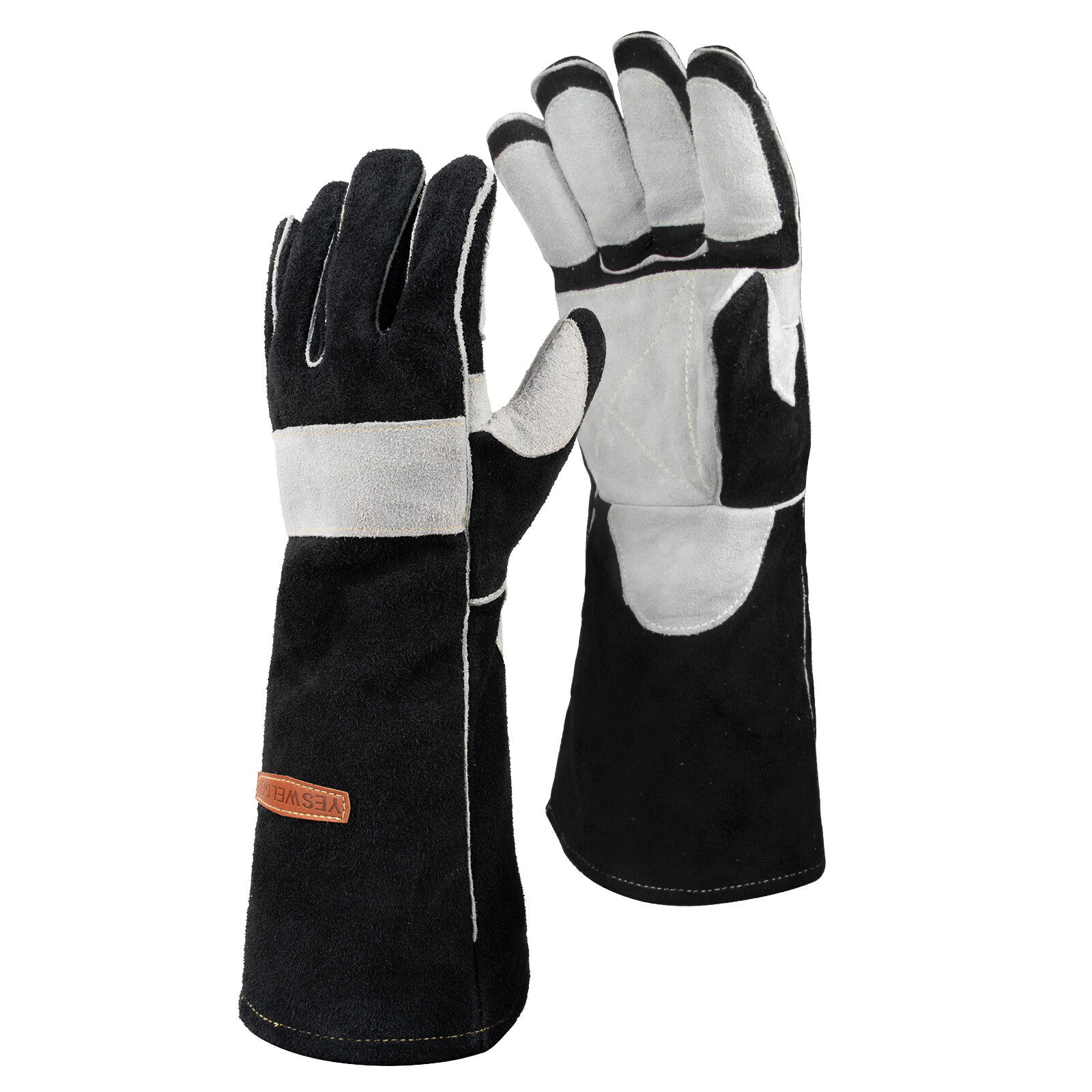 16″ 932℉ Leather Forge MIG Welding Gloves with Kevlar Stitching Heat Resistant