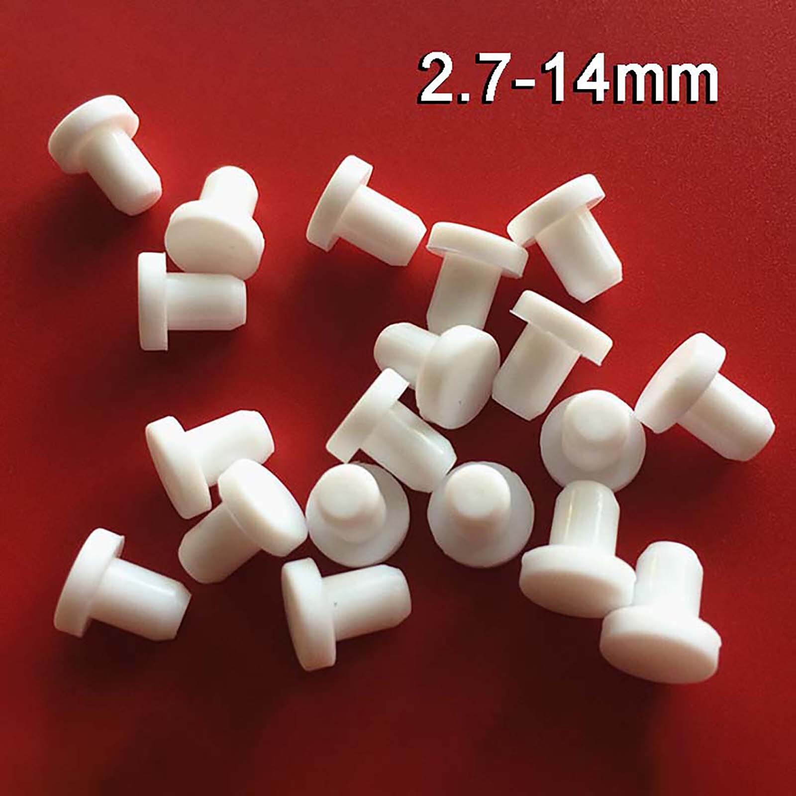 Solid Bungs Silicone Rubber Blanking Finishing Inserts End Caps Plugs White