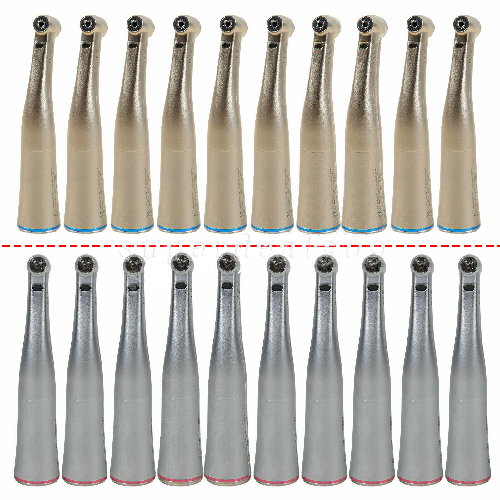 Dental 1:1/1:5 LED Contra Angle Handpiece Inner Spray fit NSK E-type Motor OR