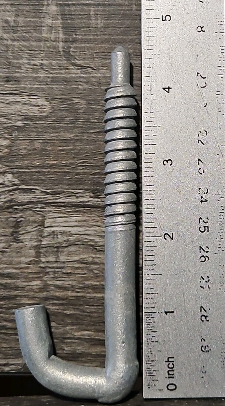 (Box of 100) PPC 40-43007 Galvanized Steel J Drive Hook 7/16″ x 4-3/4″ FREE SHIP