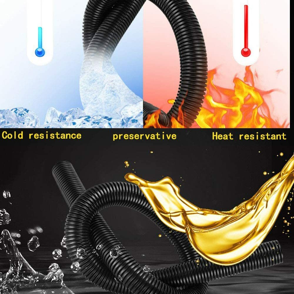 Split Cable Management Wire Loom Tubing for Electrical Wire Cover 3&25 Feet Lot