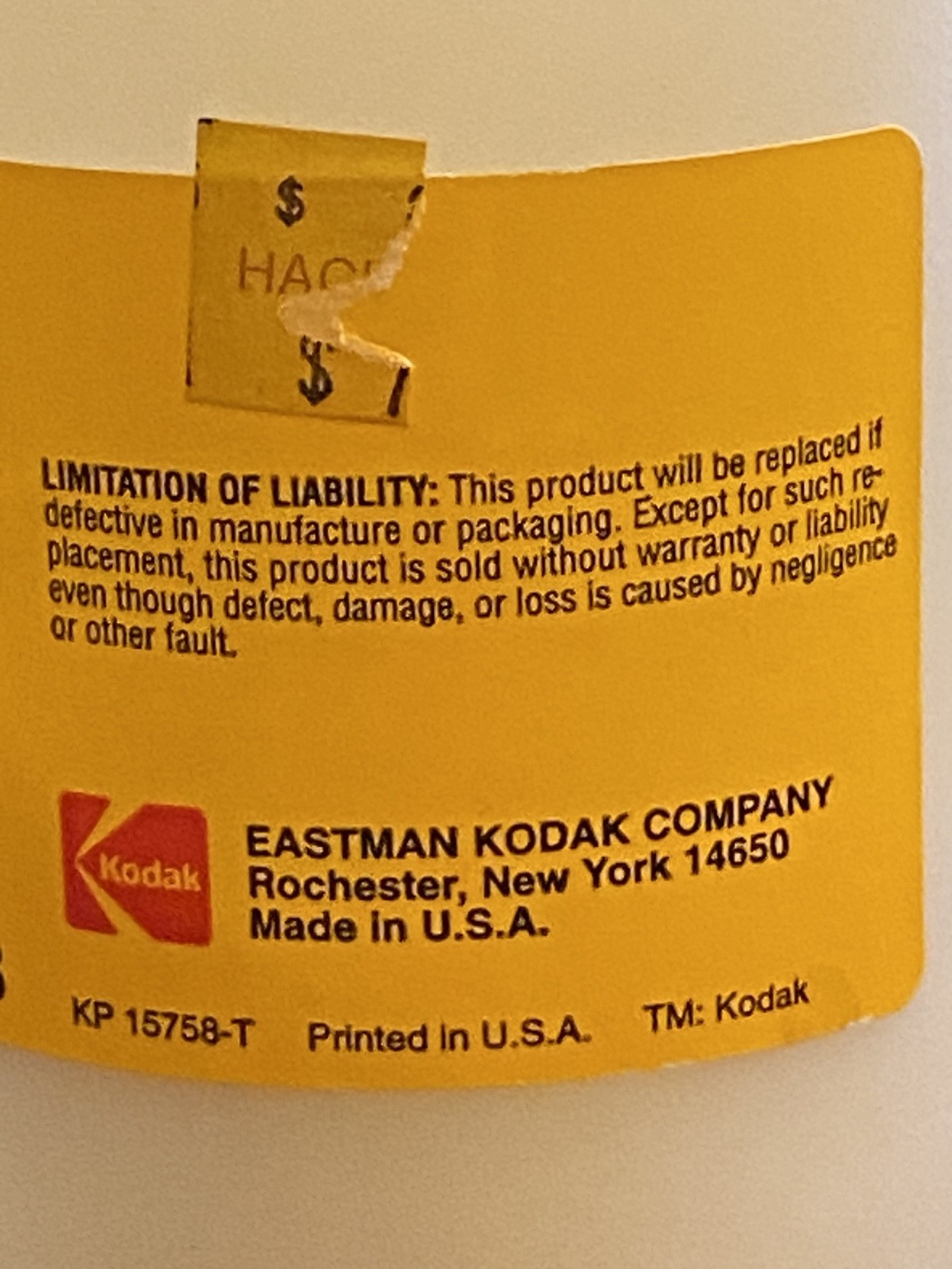 kodak Sodium Sulfite, 1lb. used on polaroid film
