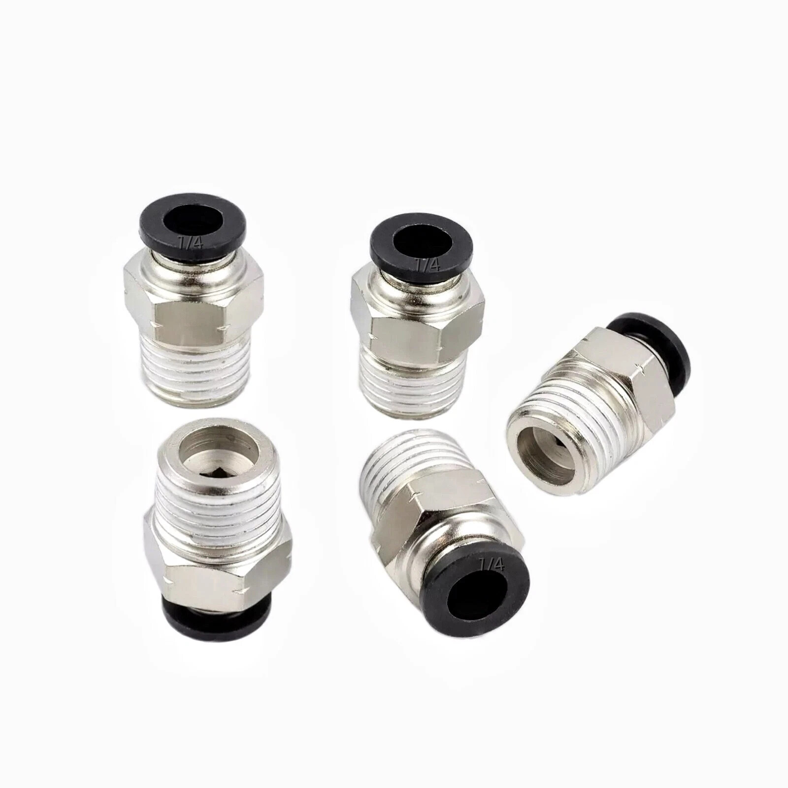 Air Line Tubing Kit 1/4” OD 50ft Nylon Hose 1/4” NPT Push to Connect Fittings