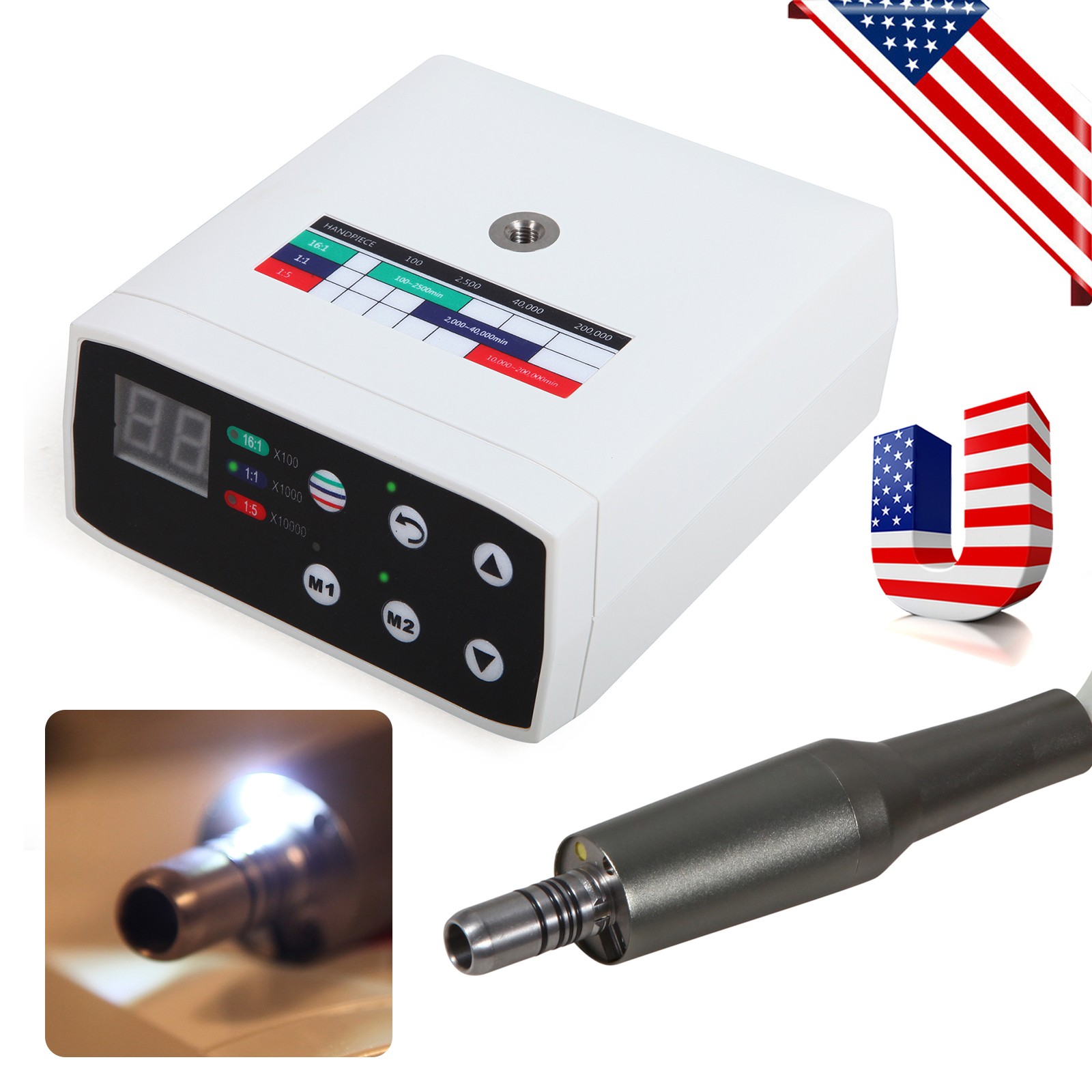 Brushless Dental LED Electric Micro Motor Fit NSK KaV 1:1/1:5 /16:1 Handpiece