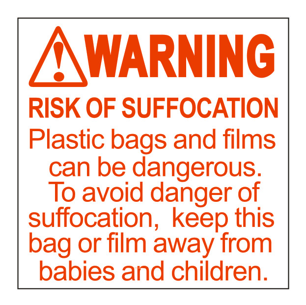 2 Rolls 1000 Labels 2 x 2 Suffocation Warning FBA approved Labels Stickers