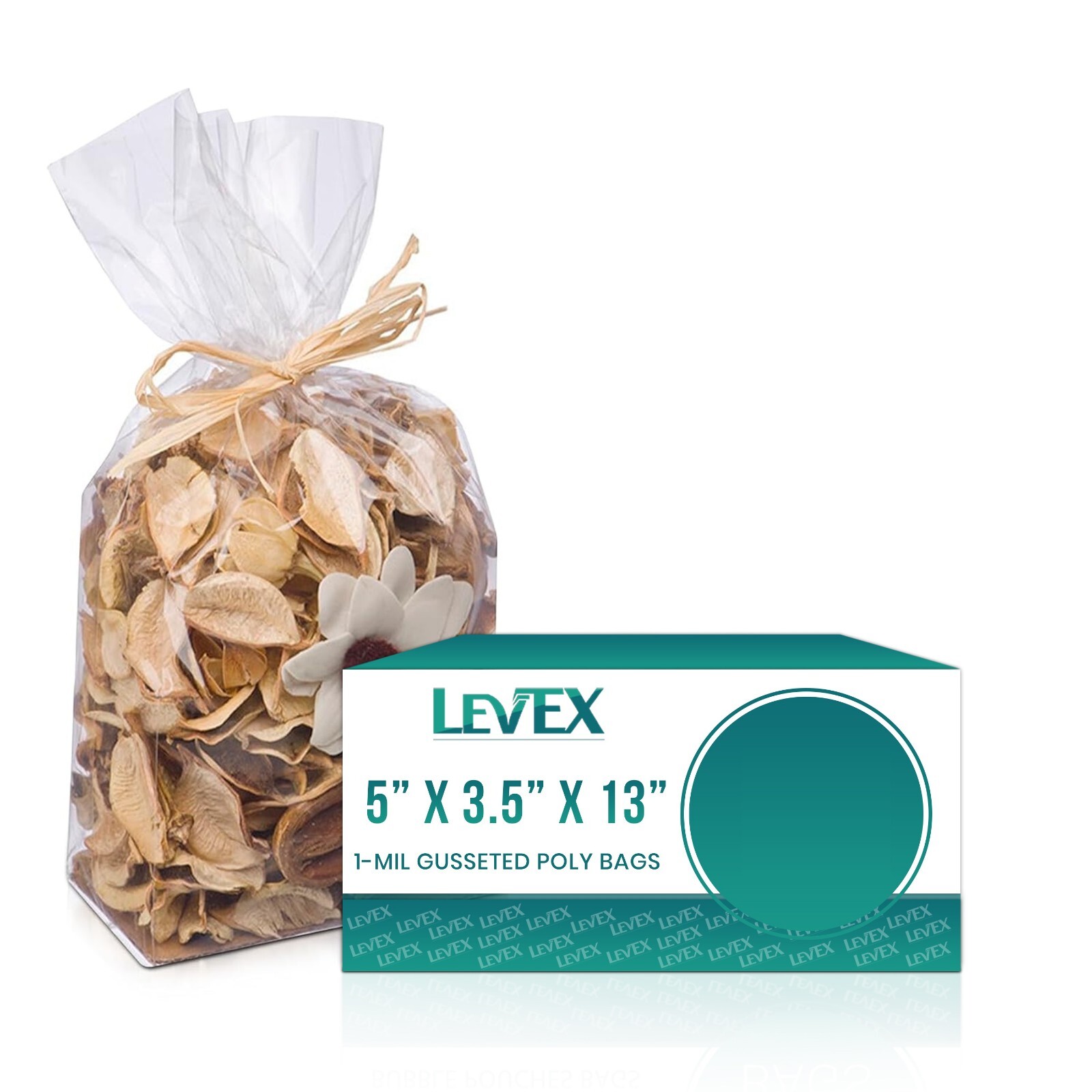 1-Mil Expandable Gusseted Poly Bags Clear Polyethylene Multiple Sizes LDPE