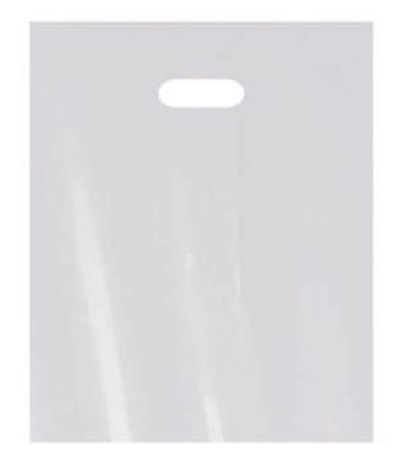 White Merchandise Plastic Shopping Bags – 100 Pack 9″ x 12″ with 1.5 mil Thick