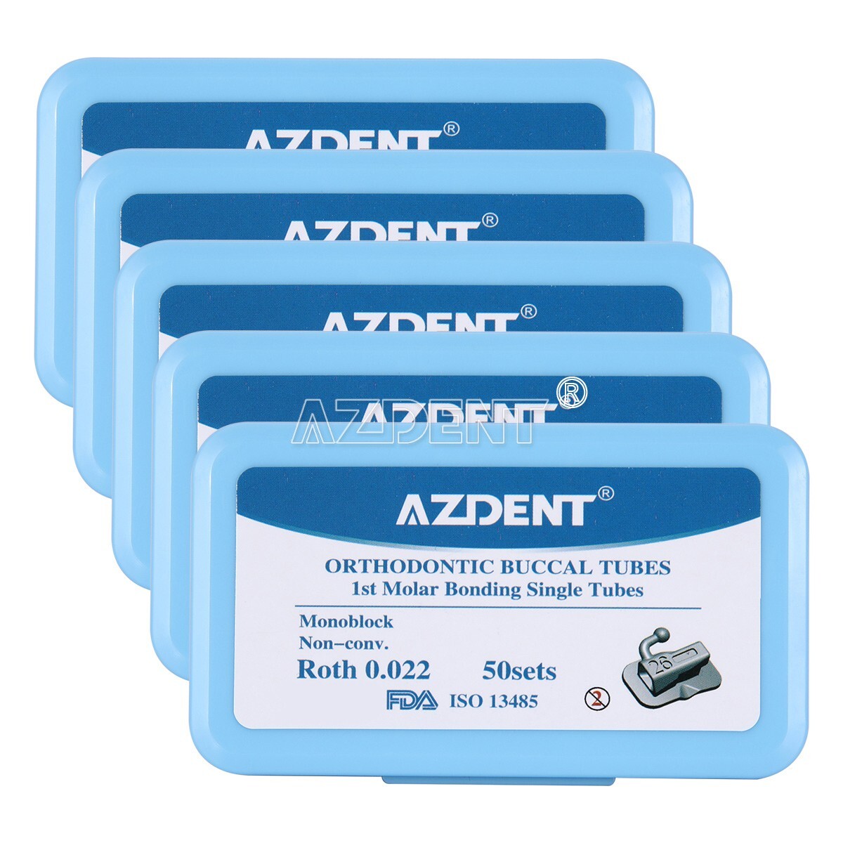 5X Dental Bondable 1st Molar Roth 0.022 Monoblock MIM Buccal Tubes 250sets AZ