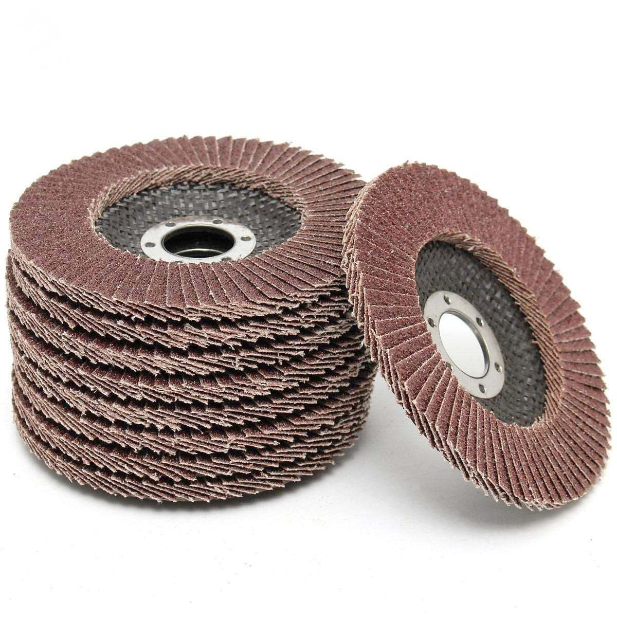 9 Pack 4 1/2″ of 60 Grit Flapper Flap Sanding Discs