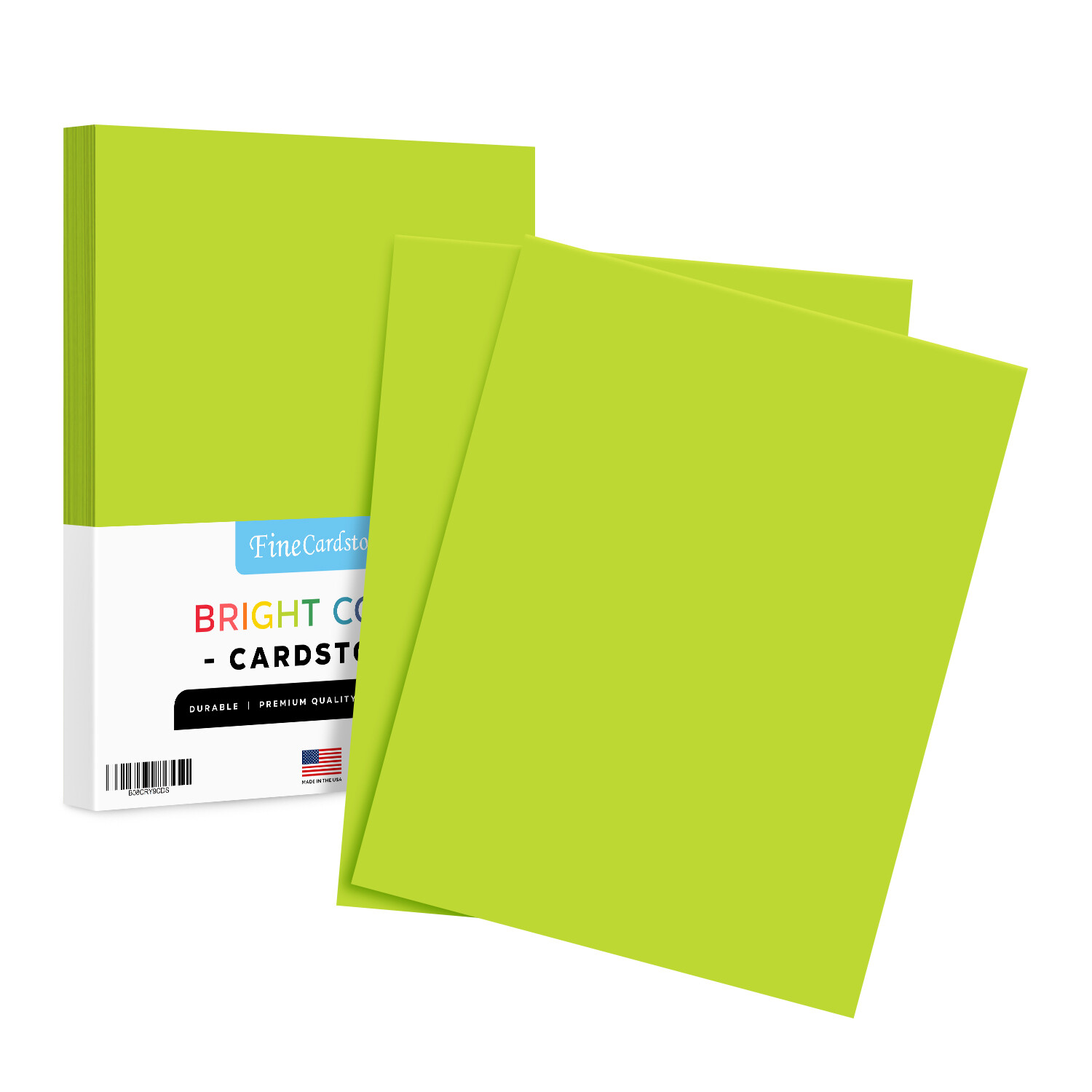 Terra Green Bright Color Cardstock, 65lb Cover (176GSM), 8.5 x 11, 50 Sheets
