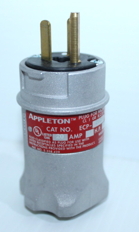 ⭐️NEW UNOPENED BOX⭐️ Appleton ECP-2023 Straight Blade Plug, 125V, 20A 🔴USA🔵