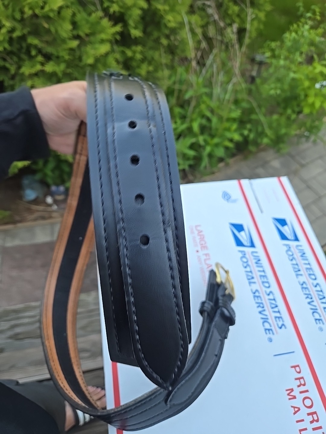Safariland Leather Tactical Gun 36/90 Belt Black MDL 146V, P5, 2.25” X 43”, 34*