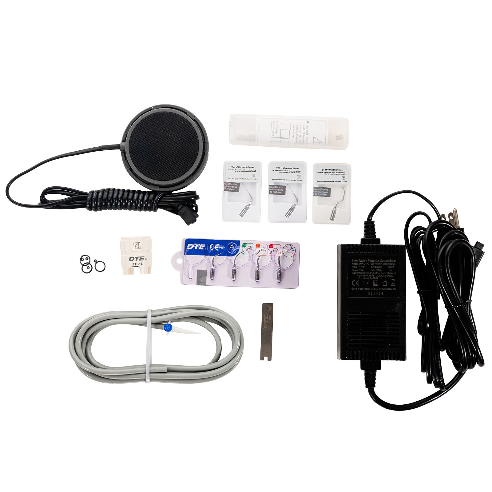Woodpecker DTE S6 Dental Ultrasonic Piezo Scaler HD-8H Handpiece 7*Tips