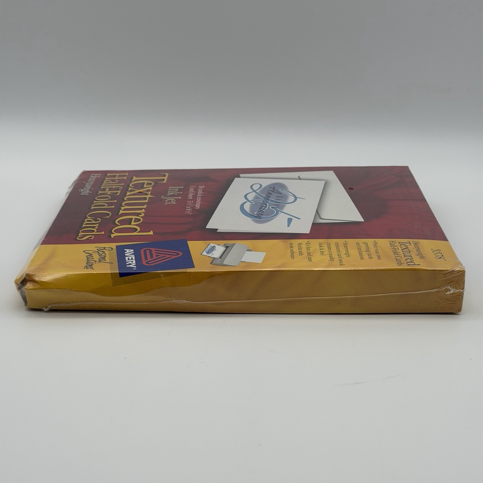 Avery 3378 Textured Half-Fold Cards Ink-Jet Heavyweight 5-1/2” x 8-1/2” 30 Count