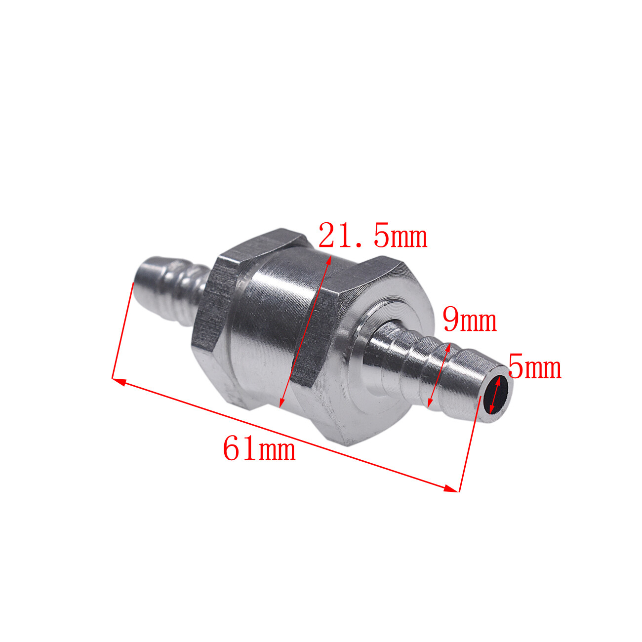 3pcs 8mm 5/16″ Fuel Line One Way Non Return Check Valve Petrol Diesel Oil Silver