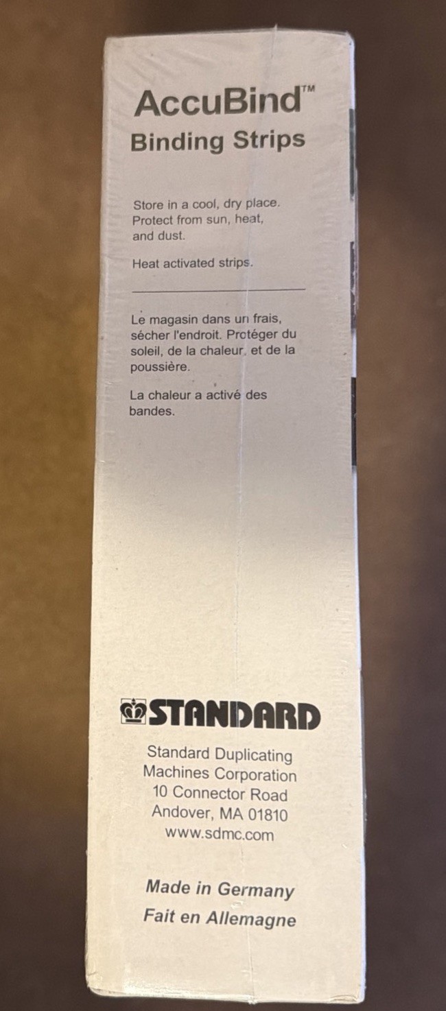 Standard Accubind Binding Strips Various Sizes & Colors