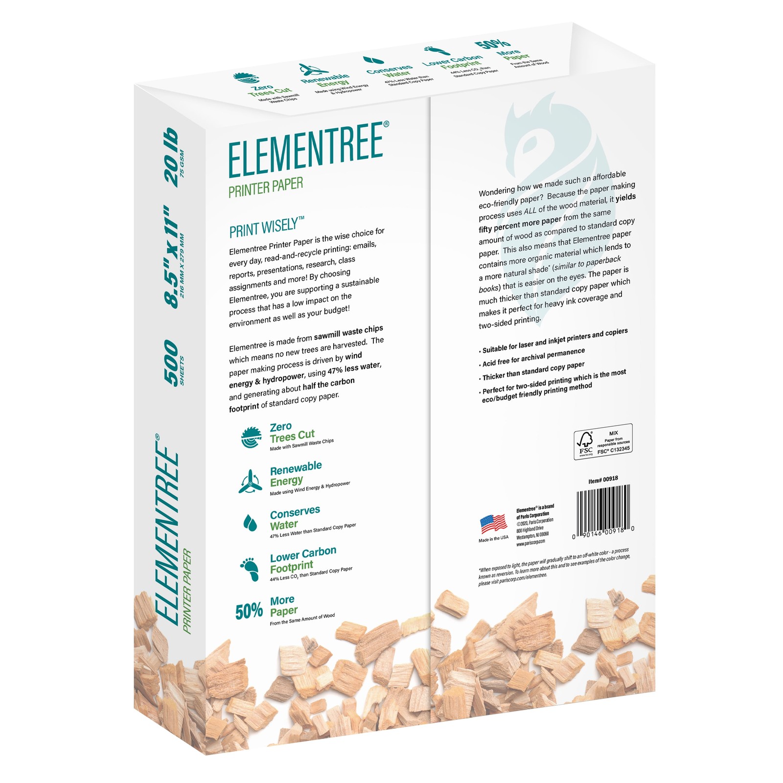 Printer Paper, 8.5″ x 11″, 20 lb., White, 1 Ream (500 Sheets)