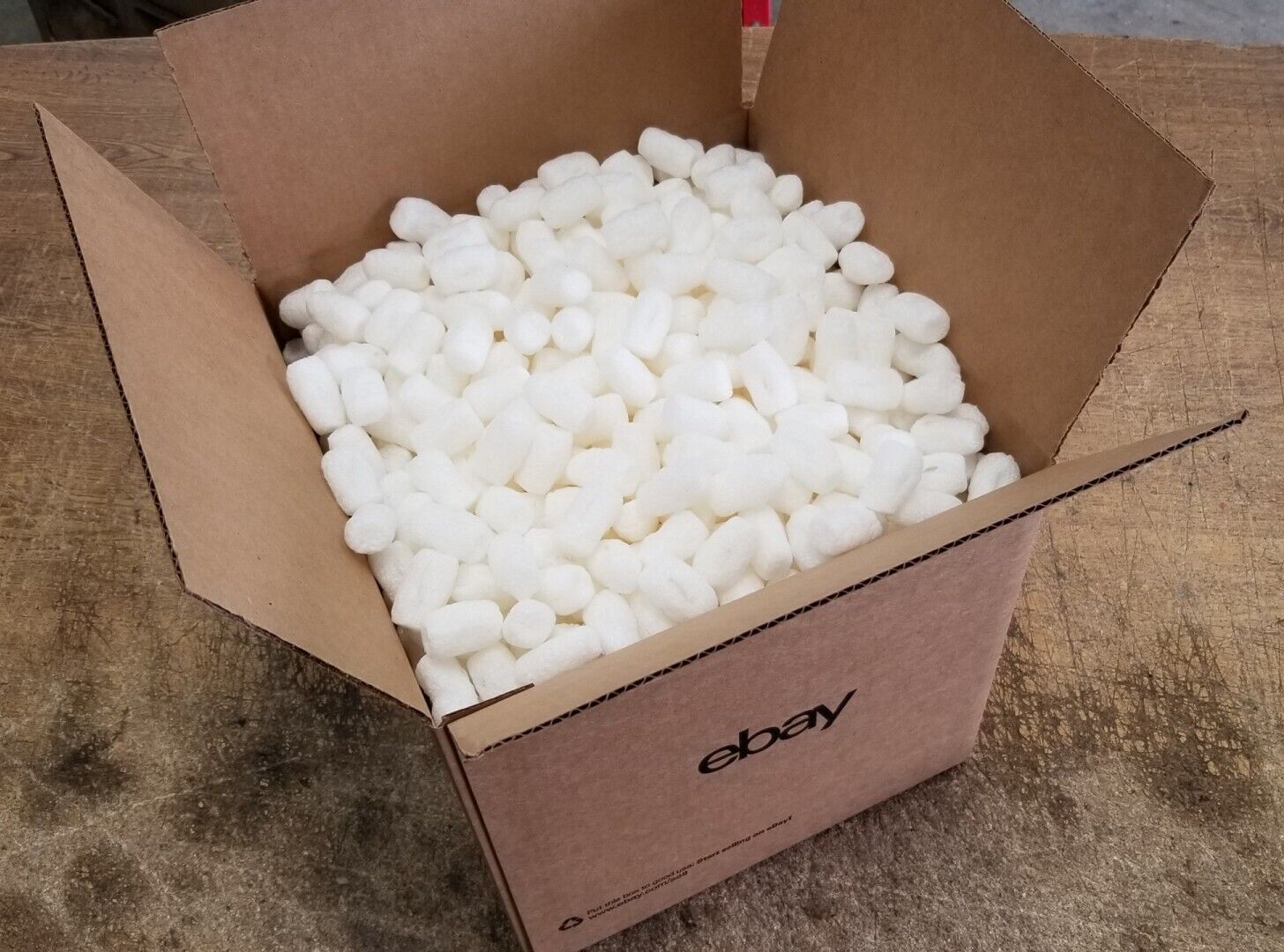 1 Cubic Foot of Eco Friendly Biodegradable Packing Peanuts Popcorn with Box