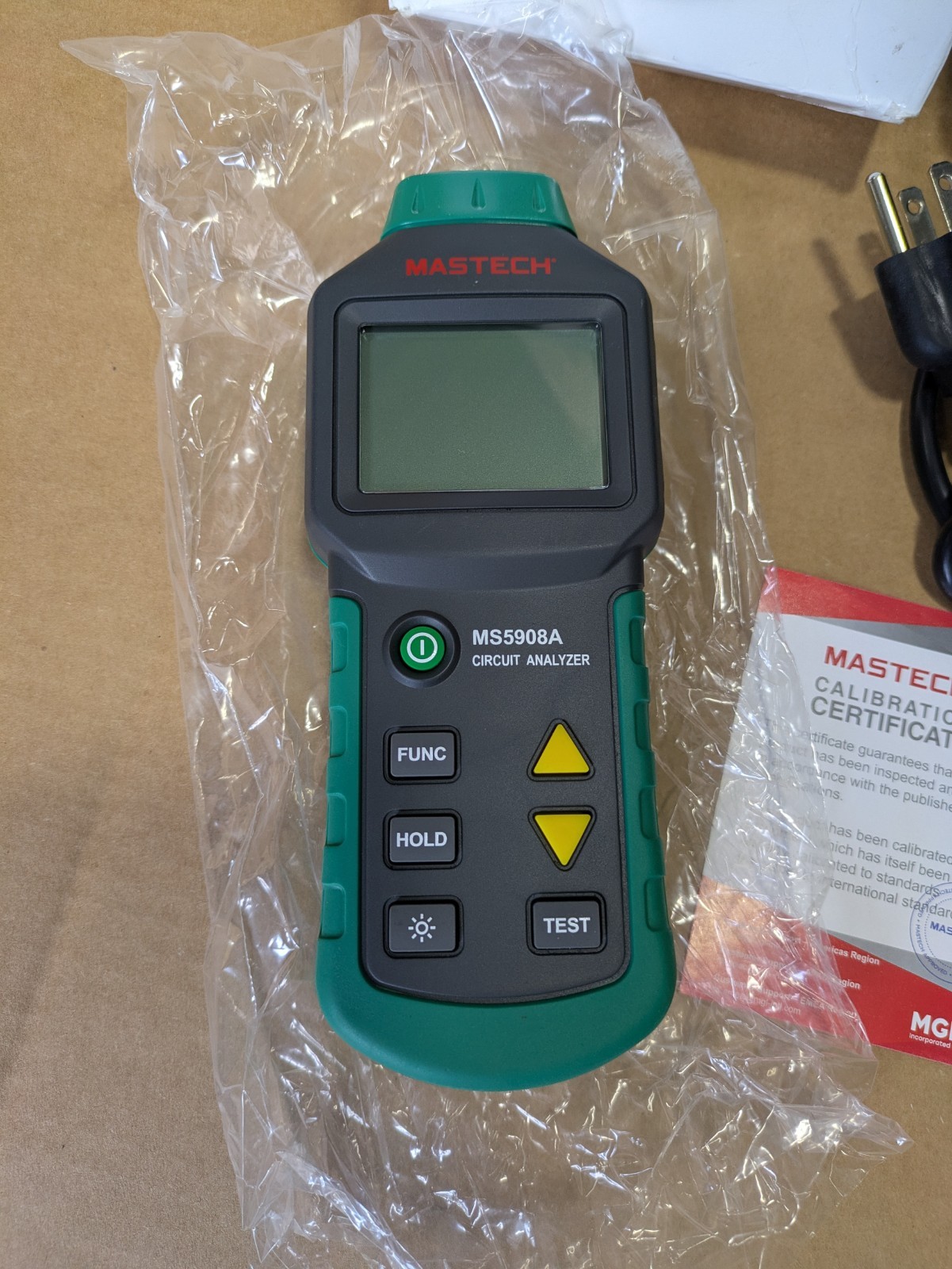 New Mastech MS5908A Circuit Analyzer AC 100-240V RMS US Model Plug Electric