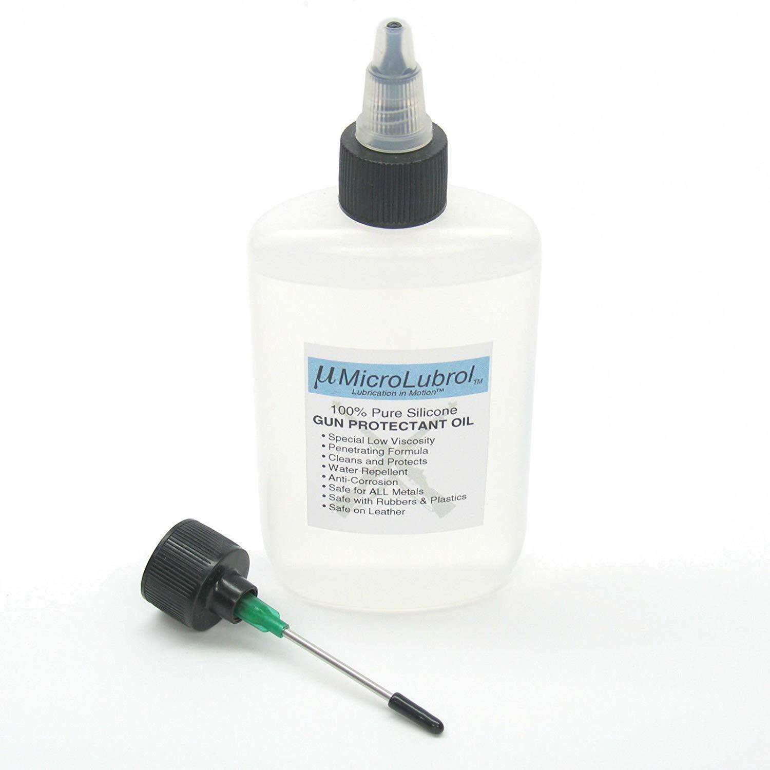 MICROLUBROL Gun Protectant Oil 100% Pure Silicone Oil SAFE for ALL METALS 4 oz