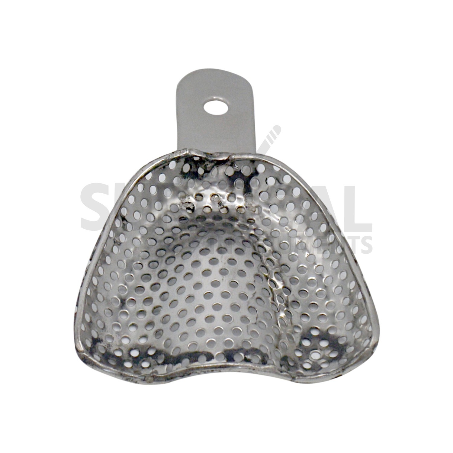 6 Metal Dental Impression Trays set Perforated Upper & Lower Denture Edentulous