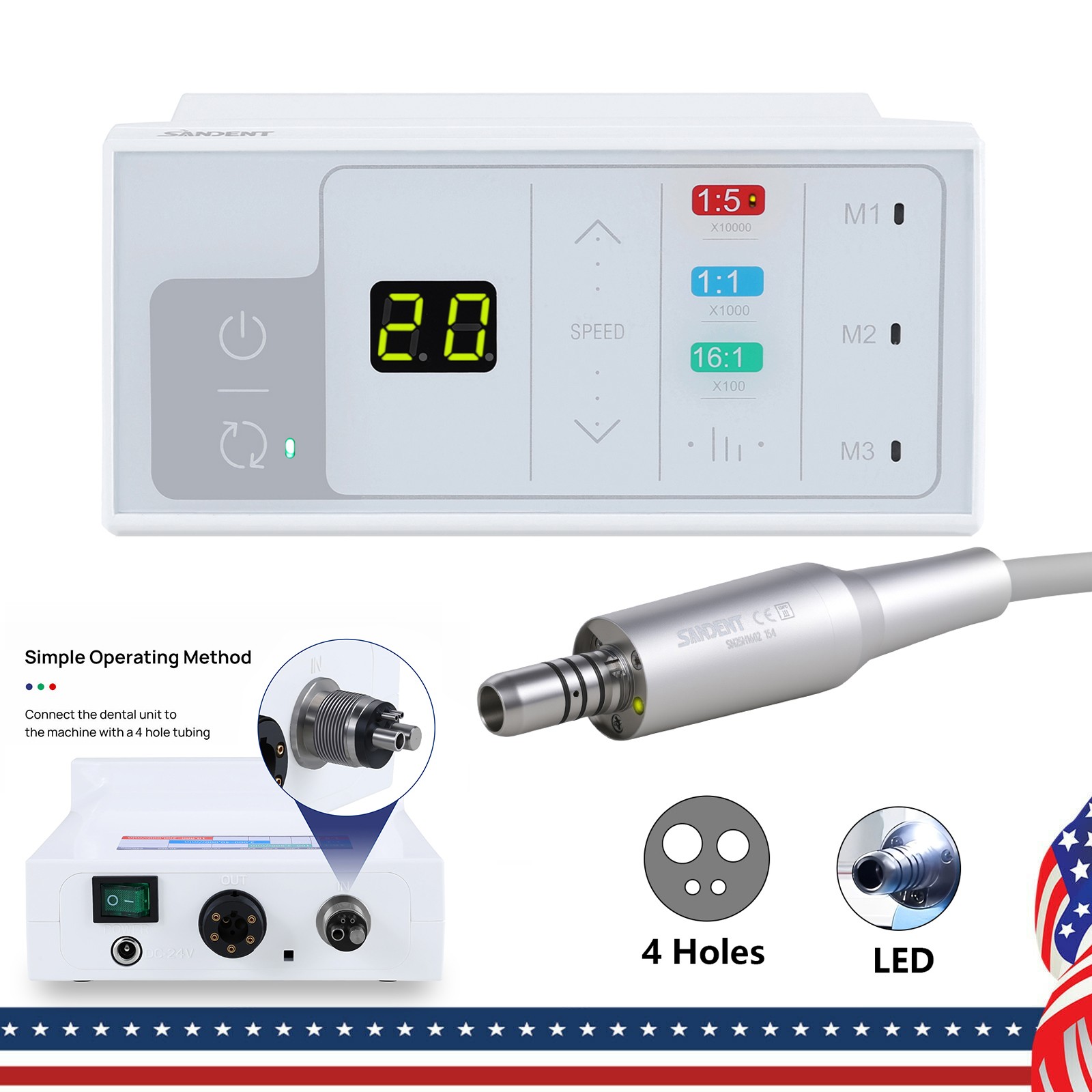 Turbina NSK PANA MAX Style Dental Pieza de mano de alta velocidad Push Button 4H