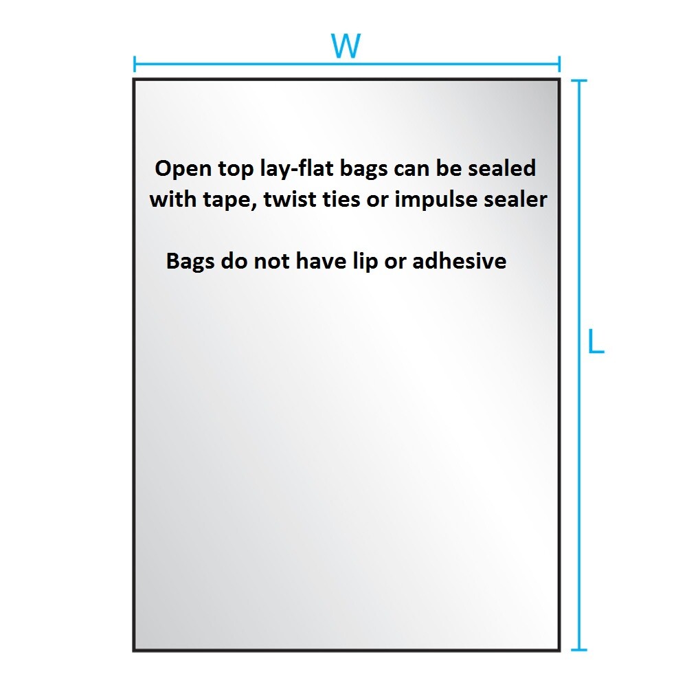 12×15″ Clear Poly Bags Lay-Flat Open Top End 1-Mil ml Case LDPE Plastic T-Shirt