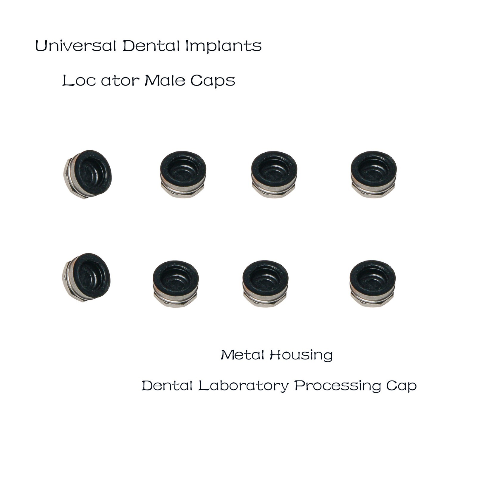 8Pcs US Dental Overdenture Male Cap ZEST Locator Syste Implant Retention Inserts