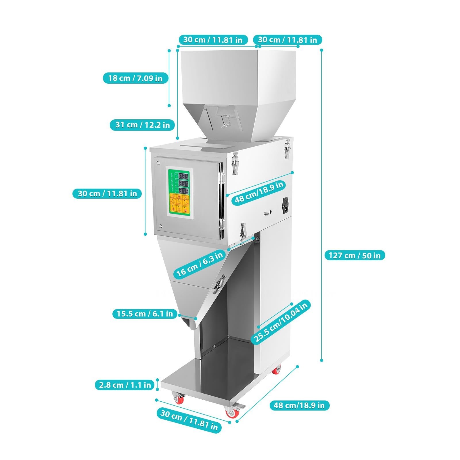 10 – 1000g Auto Packing&Filling Machine Particle Grain Powder Weigh Filler 110V
