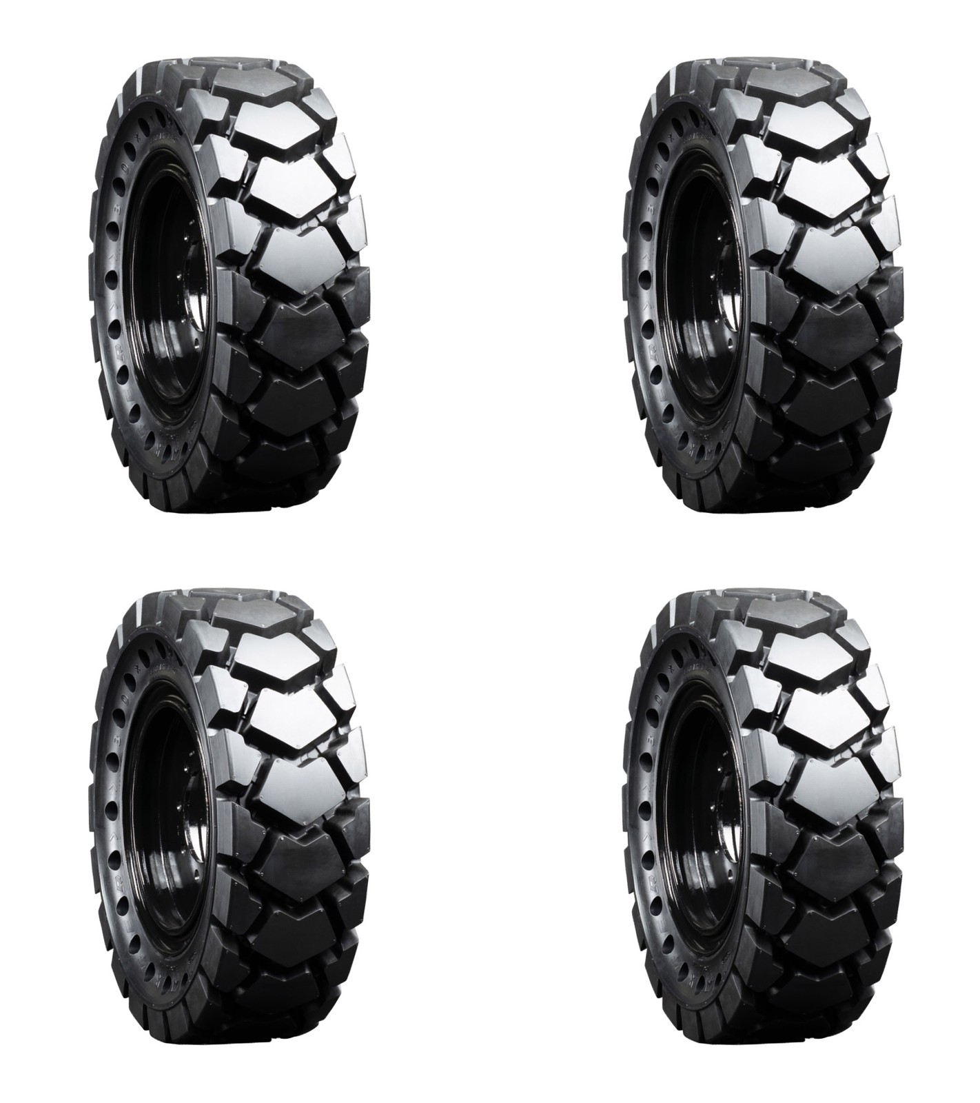 TNT 33X12-20 (12×16.5) HeavyDuty XD L-5 Tread-Pre-Mounted Solid Skid Steer Tires