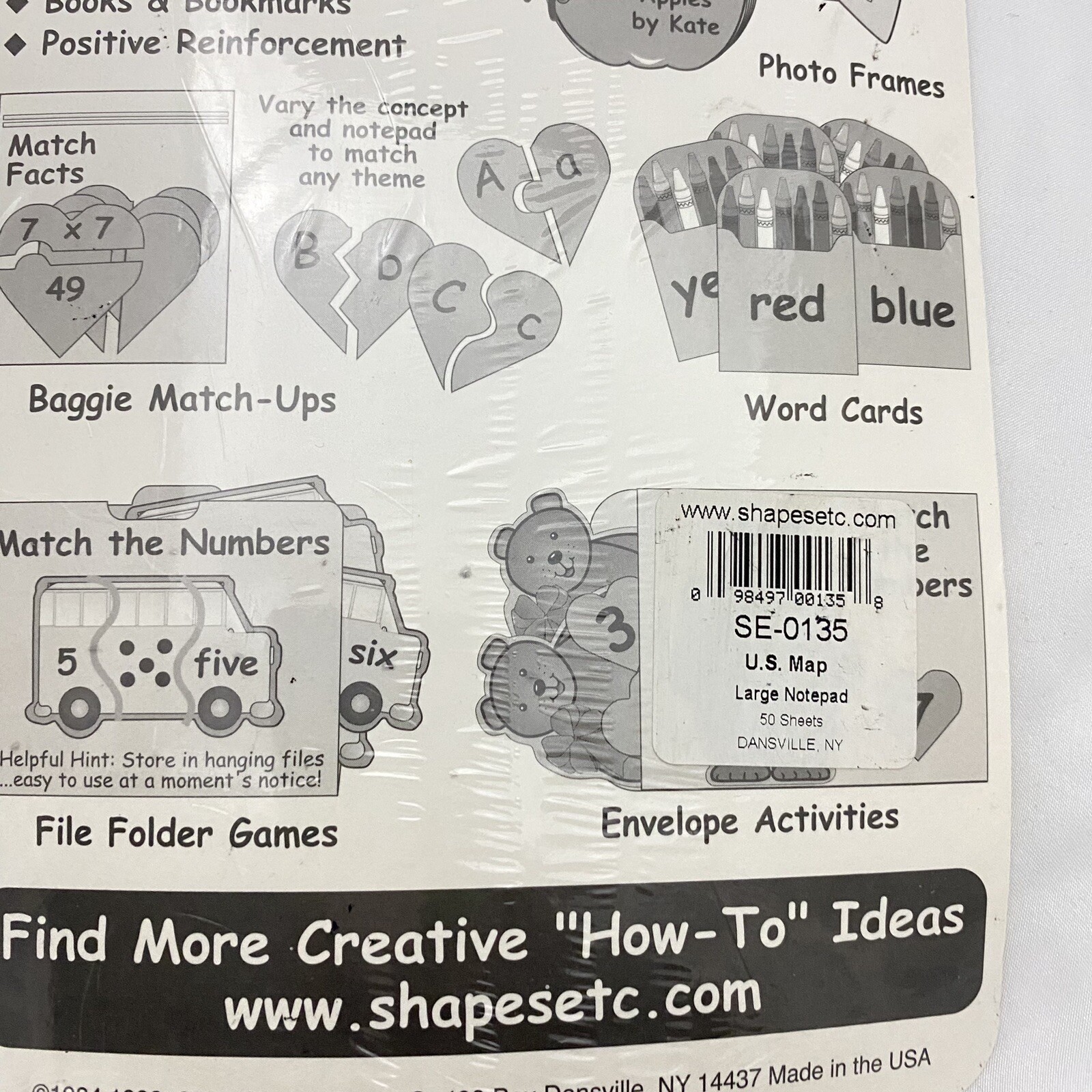 USA United States Of America Map Shape Vintage Notepad Shapes Etc 50 Sheets