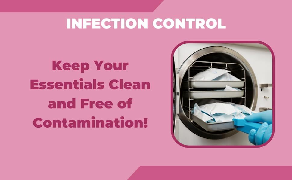 Self Seal Sterilization Pouches – Autoclave Sterilizer Bags 2.25″x 3.75″ Tattoo