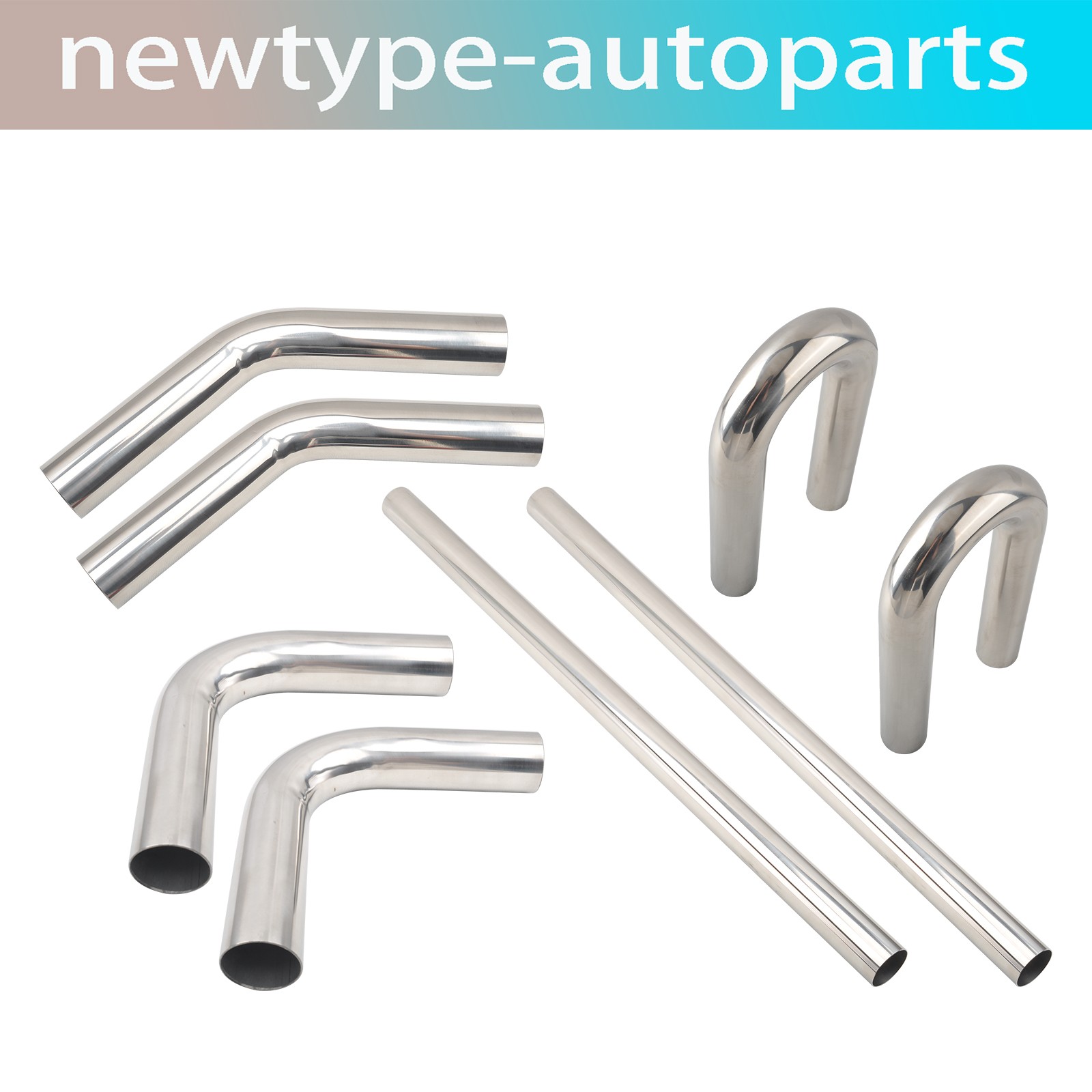 3”-5”Industrial Pipes Bend Exhaust Tube Pipe Kits Straight & 45° 8PCS