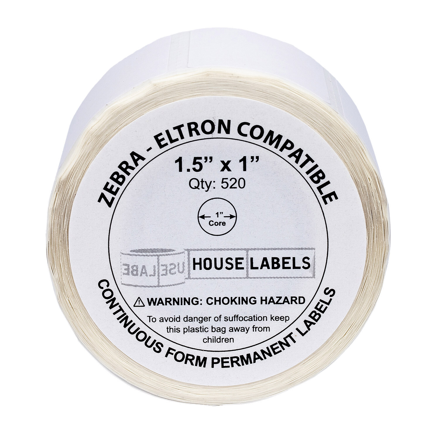 ZEBRA ELTRON 1.5×1 (1-1/2″ x 1″) Direct Thermal Labels – (1) Roll of 520