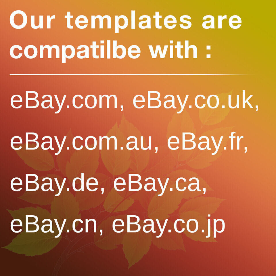 eBay Listing Template Responsive Mobile Design HTML Professional Design