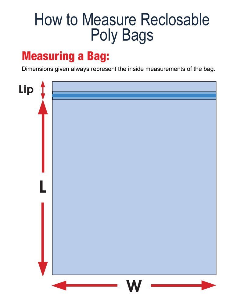 4″ x 8″ Heavy Duty 6 MIL Resealable Zip Top Lock 4×8″ 6 ML Clear Plastic Bags