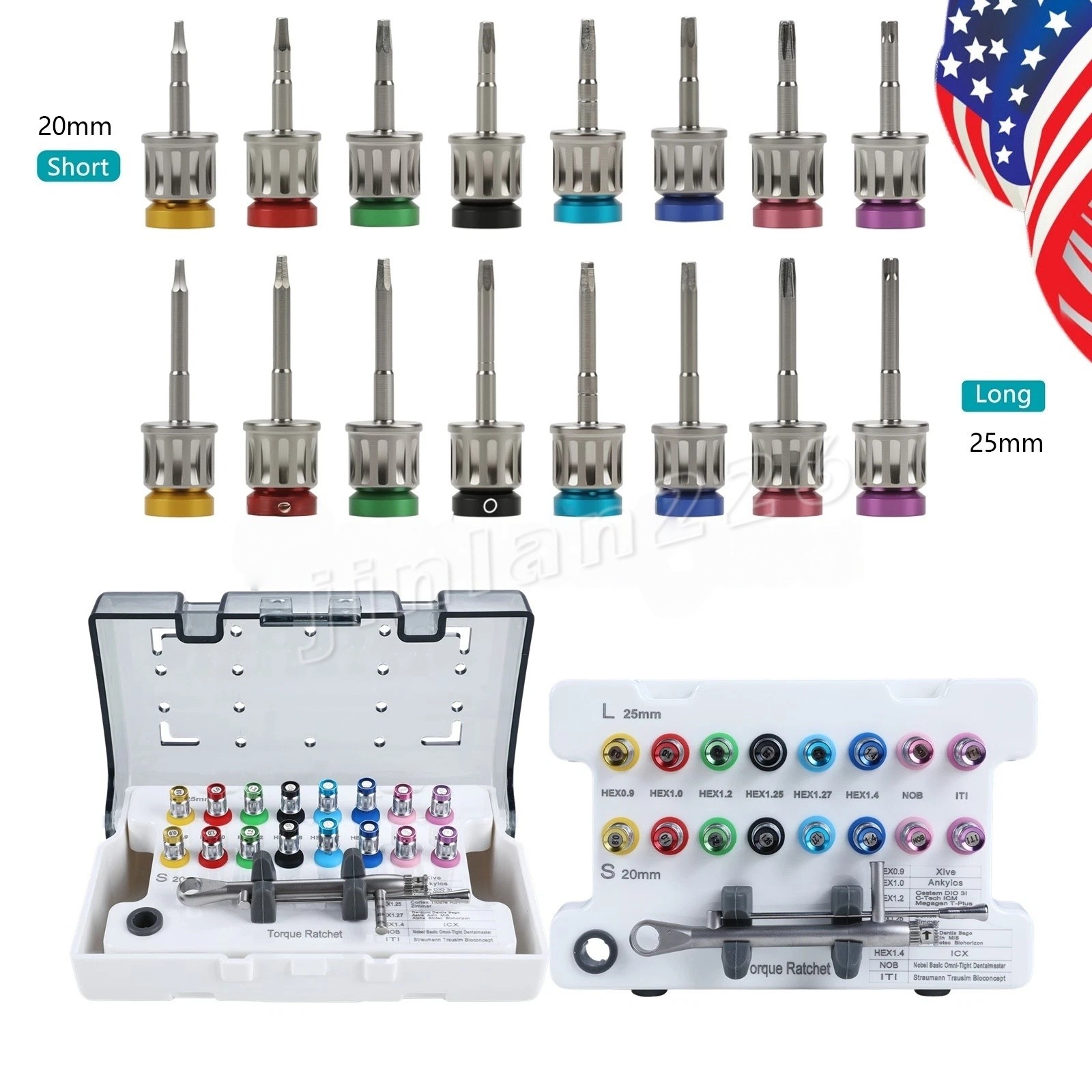 Universal Implant Prosthetic Kit Dental Torque Wrench Screwdriver Hand Driver