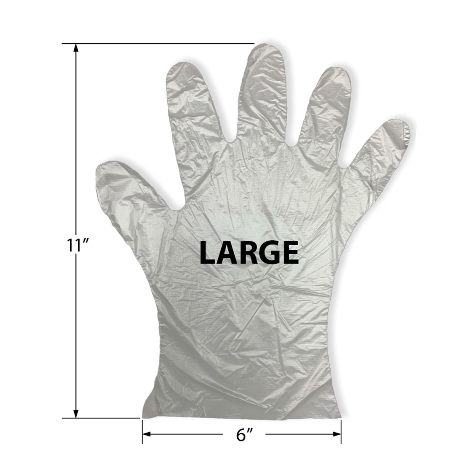 Poly Gloves – Large – Single Use – 10,000 Gloves/Case – Food Grade Safe