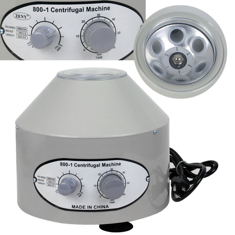 Desktop Electric Centrifuge 4000Rpm Laboratory Medical Practice w/ Timer 800-1