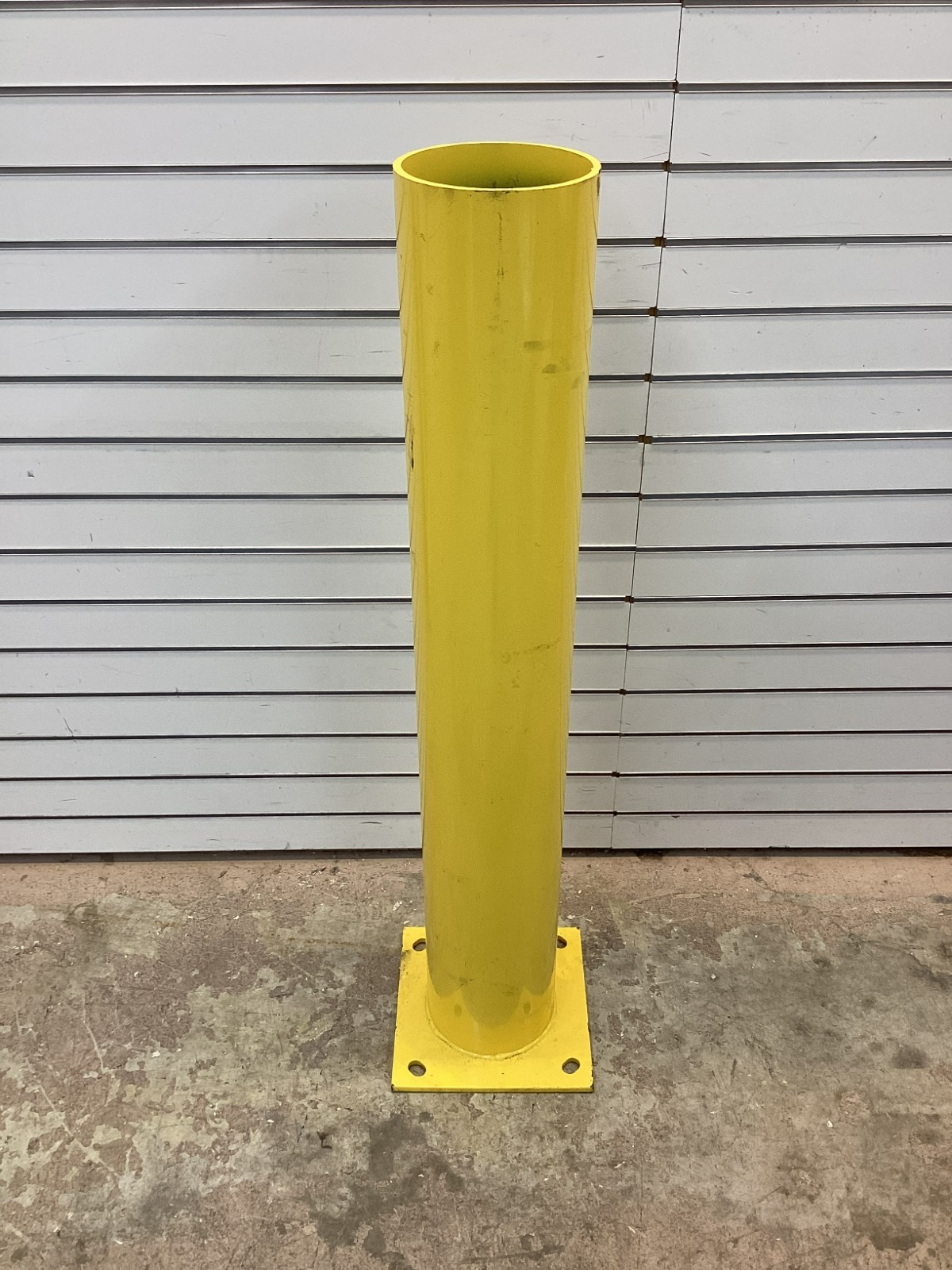 Bollard 3KZV4 Bolt-On, 42 in Install Ht, 6 5/8 in Dia, Carbon Steel, Yellow
