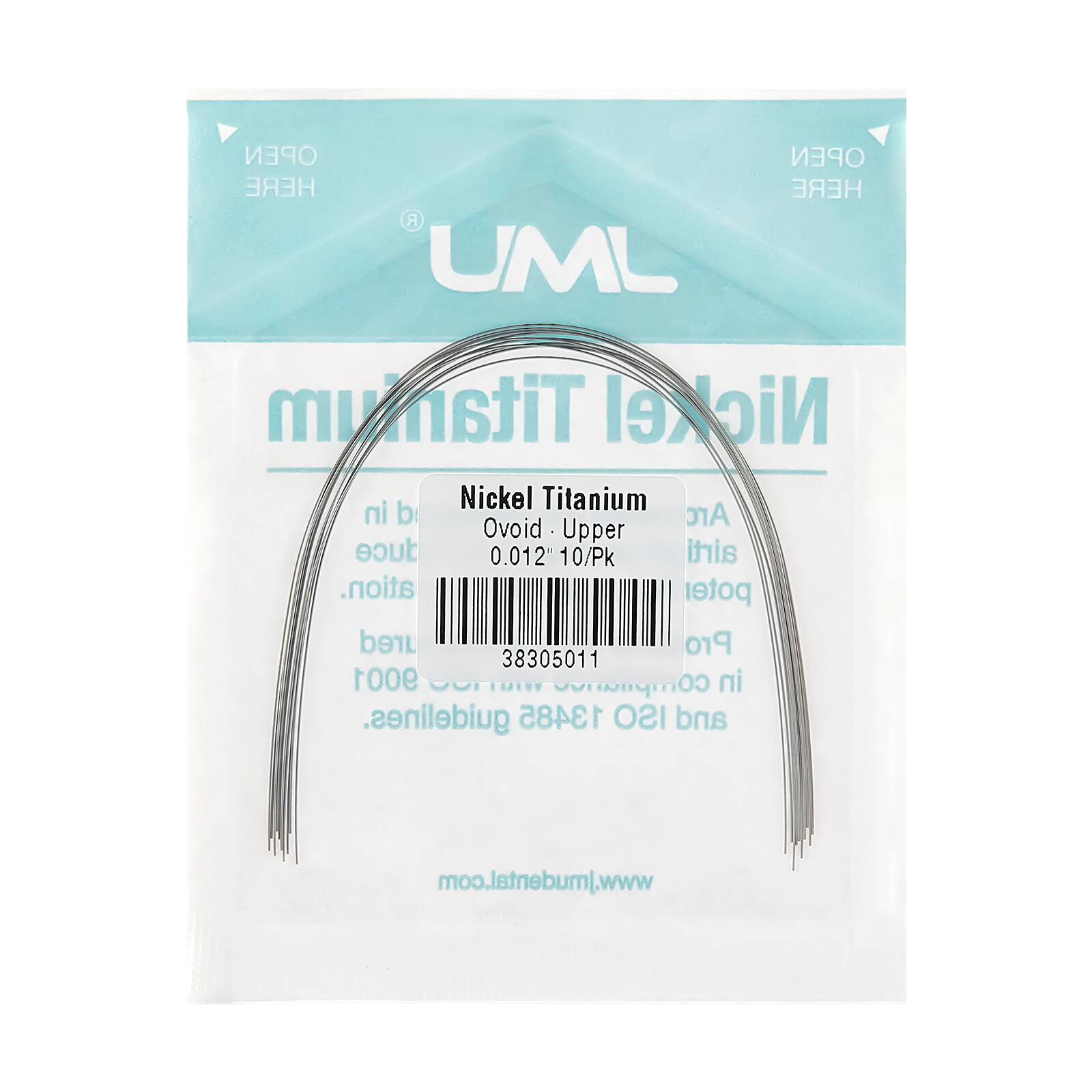 100PCS JMU Ortho NiTi Super Elastic Archwire Ovoid Round 0.012-0.020 Upper/Lower