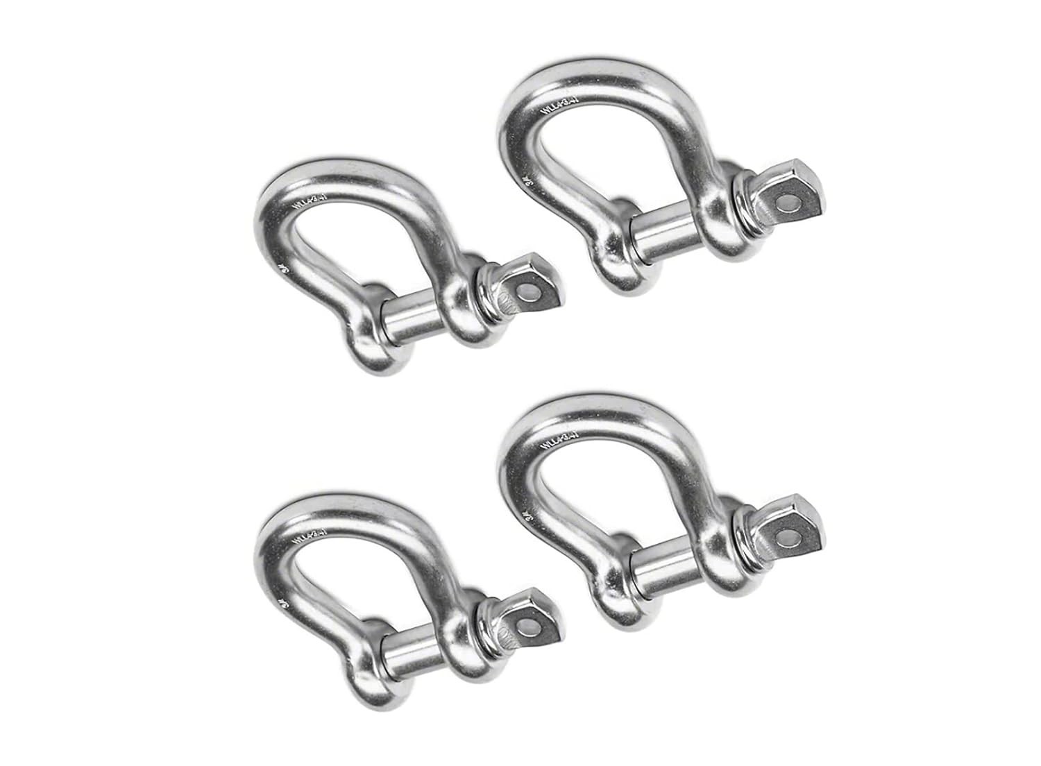 3/8″ Stainless Steel 316 Forged Bow Shackle 10mm Marine Grade 2, 4, 8, 12, 20