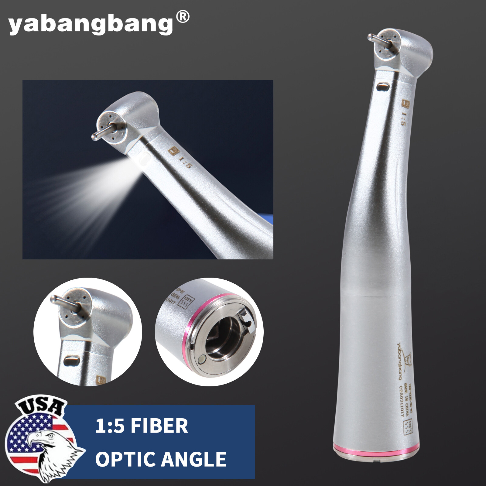 1-10 Pcs NSK Style Dental 1:5 LED Contra Angle Increasing Handpiece Inner OR