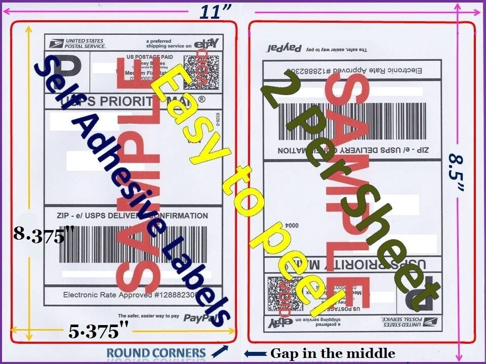 1000 / Shipping Labels / Wing Office / Premium Round Corner / Self-Adhesive